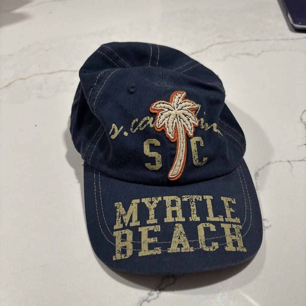 MYRTLE BEACH South Carolina hat Blue adjustable cotton cap